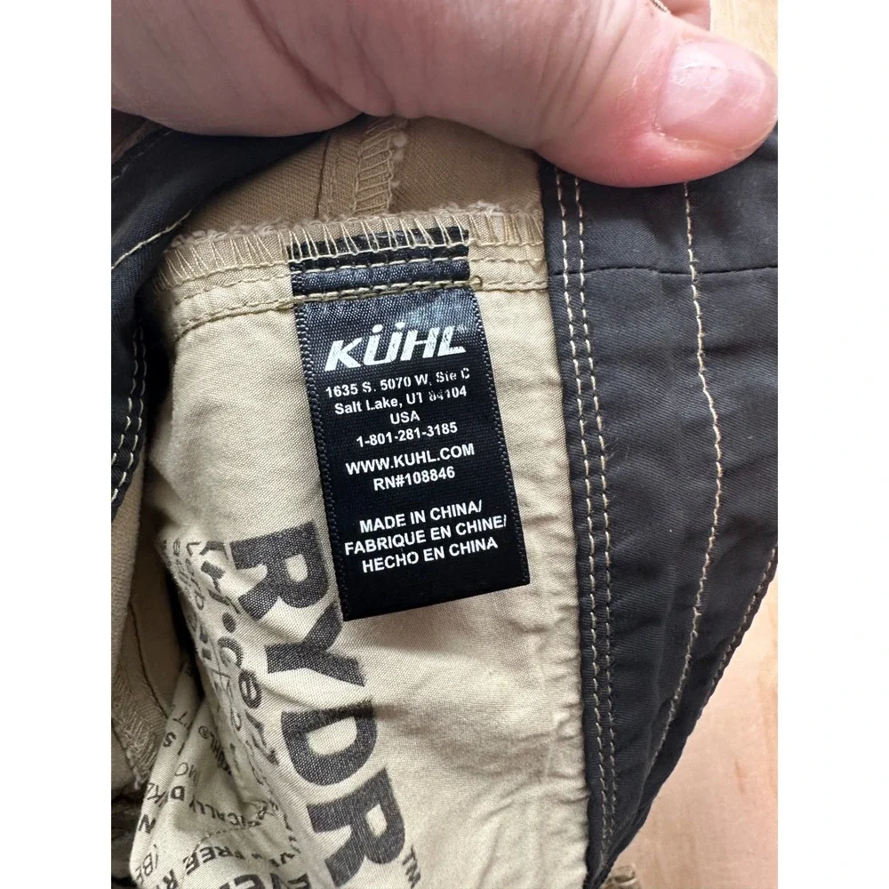 Kuhl Rydr Mens 42x34 Brown Vintage Patina Dye Articulated‎ Knee Outdoor Pants